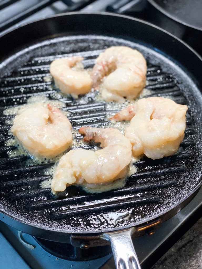 Grilled miso shrimp